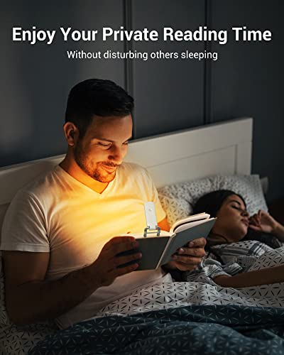 DEWENWILS Book Lights, Reading Lights for Books in Bed, 4 Brightness Adjustable for Eye Care - color: White