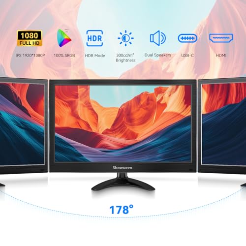 15.6inch Touch Screen Monitor, 1080P 99%sRGB Computer Monitor Touchscreen