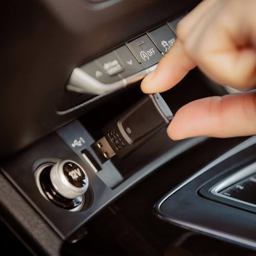Quad Lock Wireless Car Adapter for Apple CarPlay & Android Auto - Plug & Play USB for Cars with Wired CarPlay/Android Auto