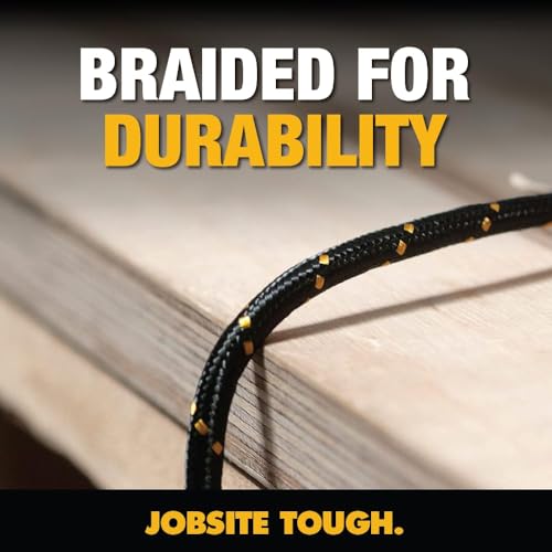 DEWALT Heavy Duty 2-Pack Durable iPhone Charger Cord, Apple Mfi, 4ft - size: 4 feet (Pack of 2)