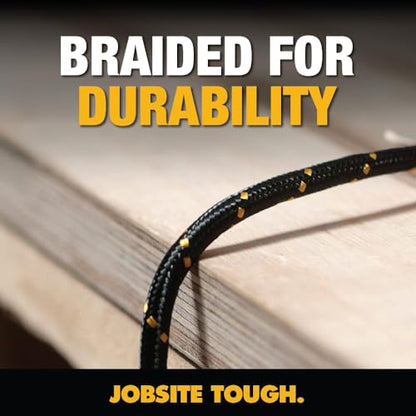 DEWALT Heavy Duty 2-Pack Durable iPhone Charger Cord, Apple Mfi, 4ft - size: 4 feet (Pack of 2)