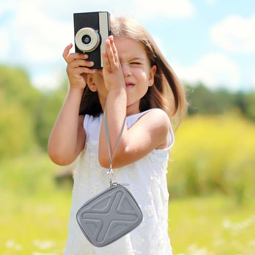 Digital Camera Case for AbergBest 21 Mega Pixels 2.7" LCD Rechargeable HD/Kodak Pixpro/Canon PowerShot ELPH 180/190/Sony DSCW800/DSCW830 Cameras, Travel Carrying Protective Case for Camera- Grey - color: Grey
