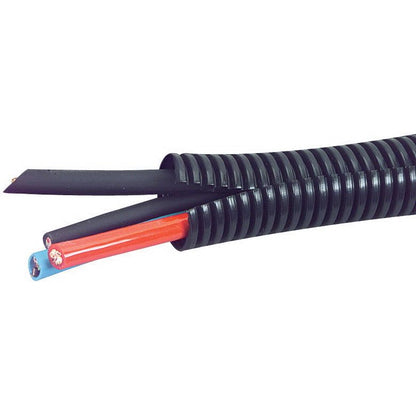 10 Feet 1/4" 6mm Split Wire Loom Conduit Polyethylene Tubing Black Color Sleeve Tube - color: 1/4" 6mm), size: 10 Ft
