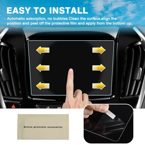 Karltys [Upgrade 2 Pack Screen Protector for Chevrolet Traverse 2018-2023 8-inch [No Glare & Fingerprint] Tempered Glass Chevy Traverse (LT Cloth/LT Leather/RS/Premier/High Country) Accessories - size: 8 inch 2018-2023 Chevy Traverse