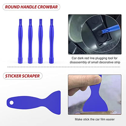Nilight Trim Removal Tool 102 Pcs, Auto Push Pin Bumper Retainer Clip Set - color: 102 Clips+ Remover Tools Blue