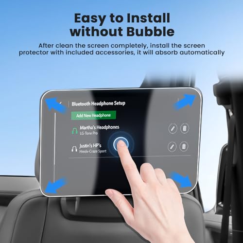 Canvcle 3PCS Screen Protector for 2021-2025 2026 Chevy Tahoe/Suburban/GMC Yukon 10.2 Inch Navigation and 12.6 Inch Rear Seat Touch Screen, 9H Tempered Glass Radio Display Screen Cover Protective Film - size: 2021-Present Chevy Tahoe/Suburban/Yukon 3PCS