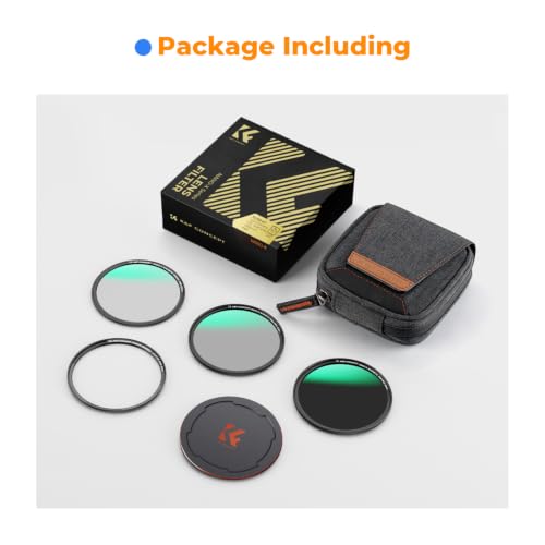 K&F CONCEPT 82mm Magnetic Filter CPL+ND8+ND64+Magnetic Basic Ring+Lens Cap - size: 82mm