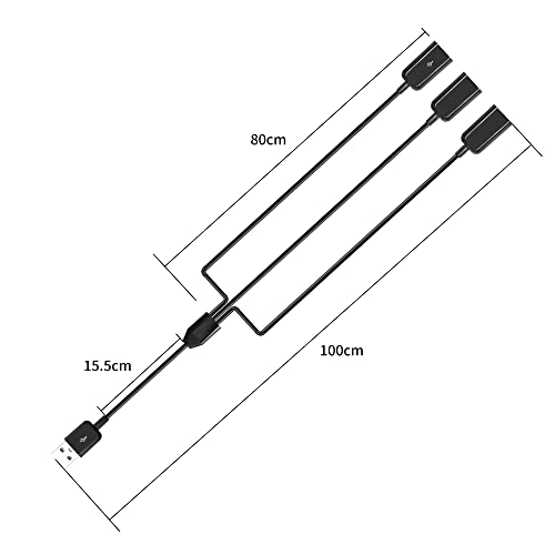 USB Splitter Y Cable,3 in 1 USB 2.0 A Male to 3 Female Cable - color: usb Male 1 to 3 usb Female