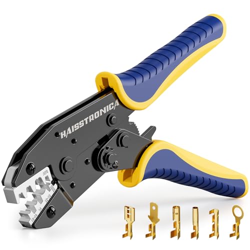 haisstronica Crimping Tool for Open Barrel Terminals, AWG 22-10, HS-5327