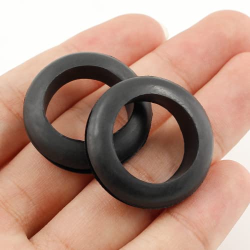 12 Pcs Rubber Grommet, 7/8" ID 1" Hole, Black - color: Black, size: 22mm (7/8 inch)