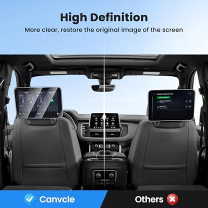 Canvcle 2PCS Rear Screen Protector for 2021-2026 Chevy Tahoe/Suburban/GMC Yukon, 12.6 Inch Rear Seat Touch Screen Protector Tempered Glass Navigation Display Screen Cover Infotainment Protective Film - size: 2021-Present Chevy Tahoe/Suburban/Yukon 12.6 In