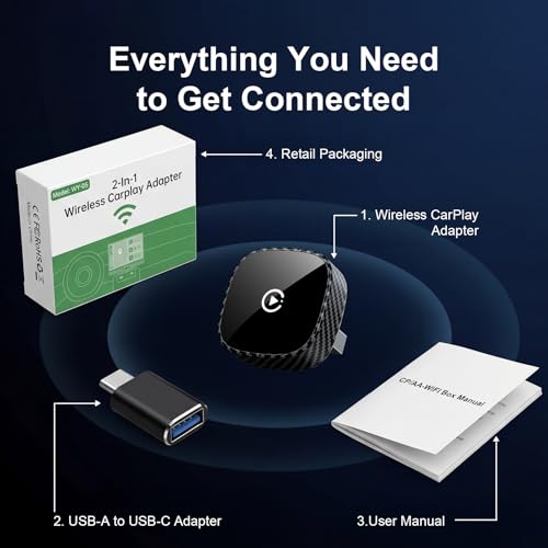 Wireless CarPlay Adapter for Apple iPhone & Android Auto 2026 Upgrade
