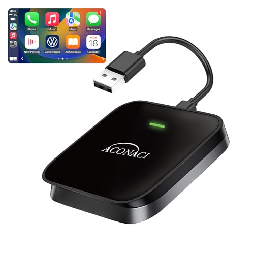 Wireless CarPlay Adapter - 2024 Newest Wireless CarPlay Dongle Convert Wired to Wireless Magic Box Carplay Ai Box for OEM Wired Car Play Cars from 2015 and for iPhone iOS 10+, Plug & Play