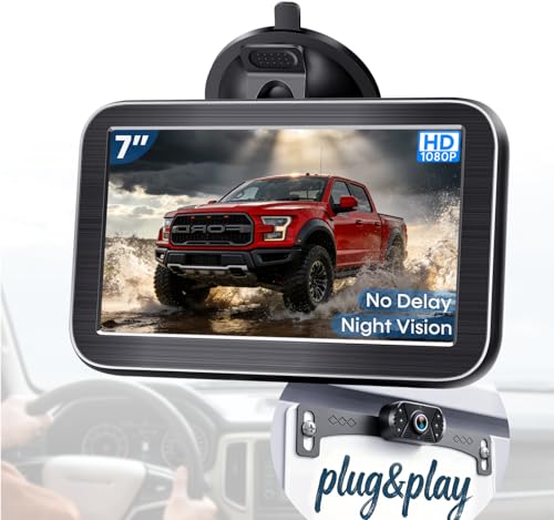 HD 1080P Backup Camera : Night Vision See Clearly at Night Up to 10M - size: 7" Monitor with Camera
