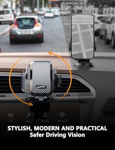 Wireless Car Charger, 15W Fast Charging Auto Clamping Car Charger Cell Phone Holder Mount Vent for iPhone 15 14 13 12 Mini Pro Max 11 XR XS X, Samsung Galaxy S23 Ultra S22 S21+ Note 20, etc - color: BLACK