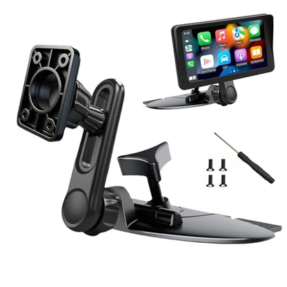 Extended CD Slot Mount for CarPlay Screen with Screws Adjustable Arm and 360° Rotating Universal Head 17mm Compatible with in-Car Monitors CD Slot CarPlay Mount