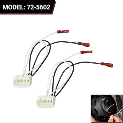 4 PCS Car Door Speaker Wiring Harness, 72-5602 Audio Speaker Wire Cable Compatible with Ford Focus F-150 F-250 EcoSport Mazda 3 CX-5 CX-9 Speakers Adapter Connector Adaptor Plug