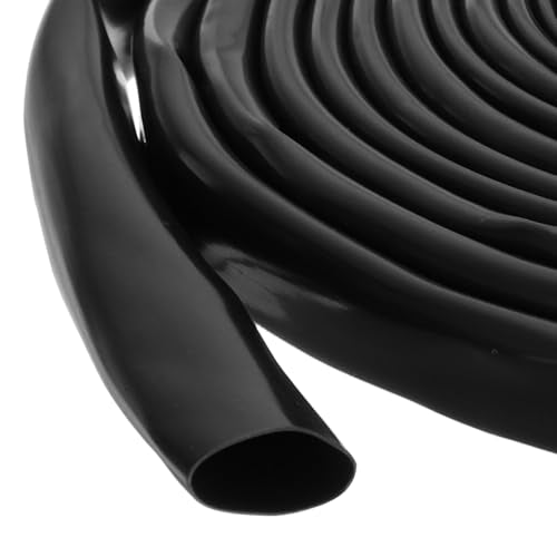 MECCANIXITY 5m PVC Cable Sleeve Tubing, 14mm PVC Tube Black Cord Organizer Wire Shielding Sheathing Wrap - size: 5m x 14mm