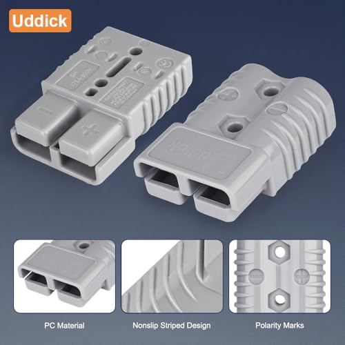 175A Battery Quick Disconnect Connecteur, 600V Wire Harness Connector Plug for Cars, Trailers, Motors, and Electronics Maintenance(4PCS Grey 2AWG) - size: 4PC 2AWG
