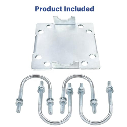 Antenna Mast Clamp Cross-Over Bracket Kit with U Bolts for 1"-2" OD Poles, Heavy Duty Mounting Hardware for MINO Yagi TV Antennas, Security Camera, Weather Station - size: 1 Piece