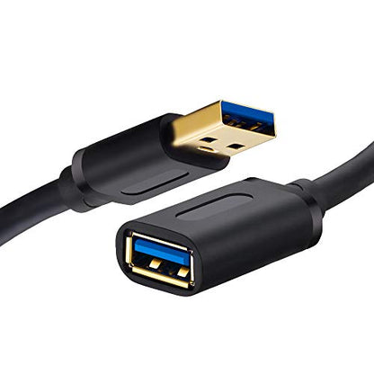 Tan QY USB 3.0 Extension Cable 1Ft-2Pack, High-Speed Male to Female Cord - size: 1 ft (2-Pack)