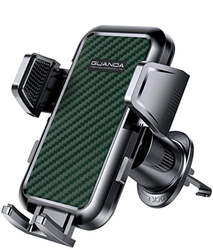 Air Vent Car Phone Holder, Stable Metal Hook, Wide Clamp, Anti-Vibration - color: AC-Cyan