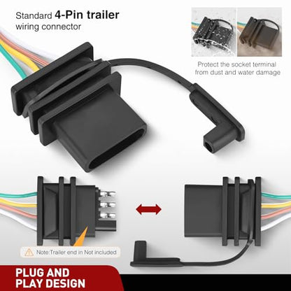 Nilight 4 Pin Trailer Wiring Harness Kit 56478 Simple Fit Tow Hitch - size: Ram ProMaster 2014-2024
