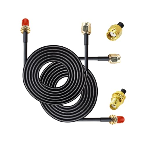 RP SMA Female to RP SMA Male Extension Cable (2-Pack)