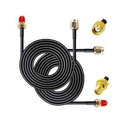 RP SMA Female to RP SMA Male Extension Cable (2-Pack)