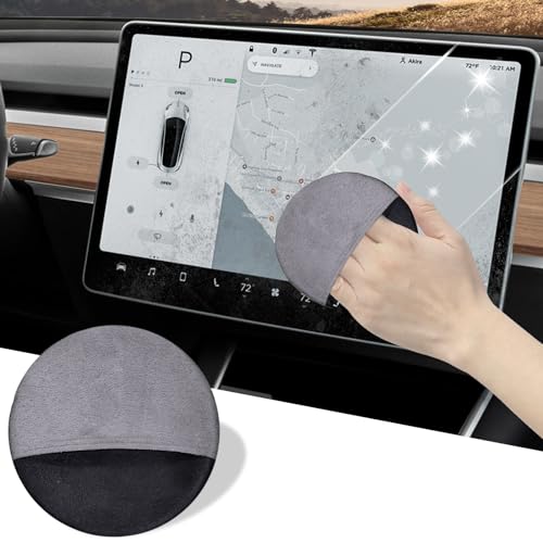 Car Touch Screen Wipes, Dashboard Display Cleaning - Includes Microfiber Cloth - Screen Cleaner Tool for Car Interior, Gray
