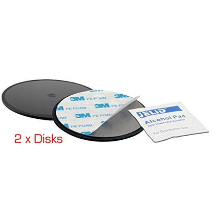 AccessoryBasics Lots of 2 Pack of 3.15" (80mm) Adhesive Mounting Disk for Boat Car Dashboard GPS (Compatible with Garmin Nuvi Magellan GPS & iPhone Smartphone Mount) - color: 80mm