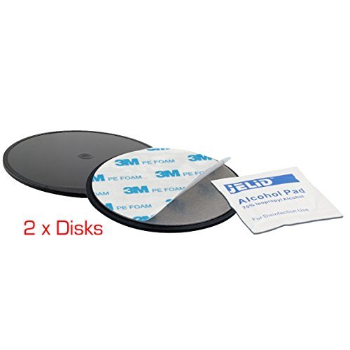 AccessoryBasics Lots of 2 Pack of 3.15" (80mm) Adhesive Mounting Disk for Boat Car Dashboard GPS (Compatible with Garmin Nuvi Magellan GPS & iPhone Smartphone Mount) - color: 80mm
