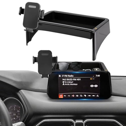 Car Phone Holder Fit for Mazda CX5 2021-2025 Accessories Dashboard Organizer with Cell Phone Mount 10.25-inch, Cell Phone Automobile Cradles Hands-Free 360 Degree Rotation - size: 2021-2025 Mazda CX5