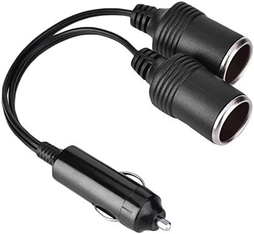 Car Cigarette Lighter 2 Way Double Plug 10A 12V 24V Car Accessory Connector Outlet Splitter Adapter Male to Female Socket Extension Cable