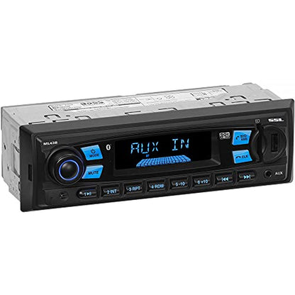 Sound Storm Laboratories ML43B Multimedia Car Stereo - Single Din, MP3 Player, No CD/DVD, Bluetooth Audio and Hands-Free Calling, USB, SD, AUX in, AM/FM Radio, Wireless Remote - style: Mechless ML43B