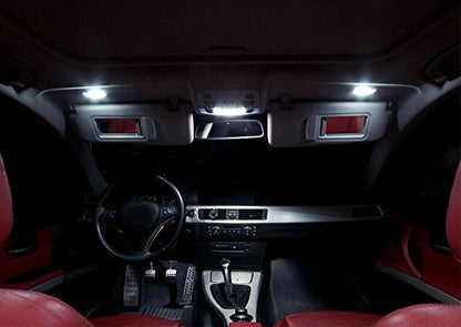 iJDMTOY LED Sun Visor Vanity Mirror Lights For VW Golf/Jetta/Passat/CC - style: Xenon White