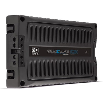 Banda Audioparts Electra 10K 1-Ohm Monoblock Car Amplifier, Class D High Power Bass Amplifier, 10000W RMS @ 12.6V, Aluminum Chassis, Adjustable Bass Boost, Subwoofer Car Audio Amp
