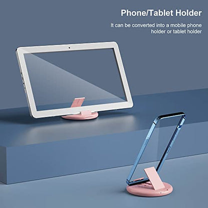 YANZIE USB Adapter Kit, USB C Travel Organizer Case with Phone Stand, Pink - color: Pink