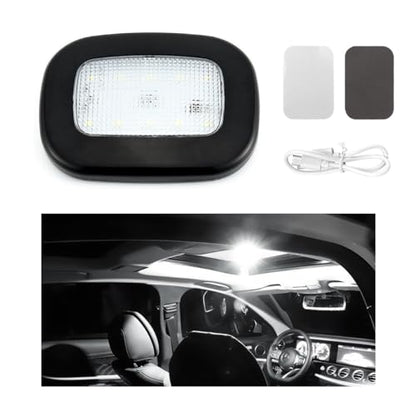 Ohleats Car Interior Ceiling Roof Lights, Magnetic Rechargeable USB Wireless Dome Lamp, LED Auto Map Reading Light Cover for Insider Roof Ceiling, Universal Car Accessories (Black) - color: Black