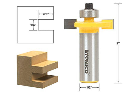 YONICO Slot Cutter Router Bit 1/4-Inch Height X 3/8-Inch Depth 1/2-Inch Shank 14184 - style: 1/4" Height - 3/8" Depth - 1/2" Shank