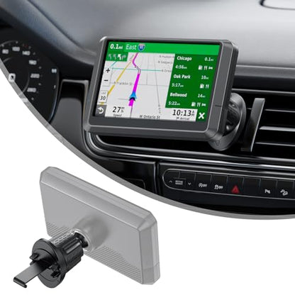 Garmin GPS Car Mount – Upgraded Metal Hook Air Vent Holder, 17mm Ball Air Vent Mount Compatible with Garmin Nuvi, Drive, DriveSmart, Dezl & Other 17mm Ball GPS Devices - color: Black