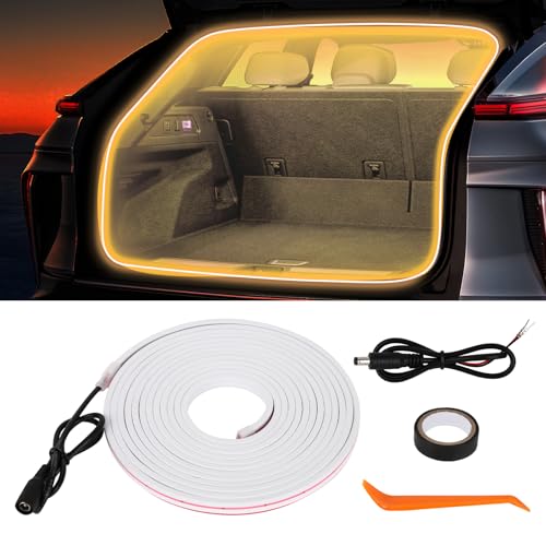 HOLDCY Car Trunk Cargo LED Strip Light, 12V Warm Yellow 3500K, 118.11in - color: Warm Yellow/3500K, size: 118.11 inches