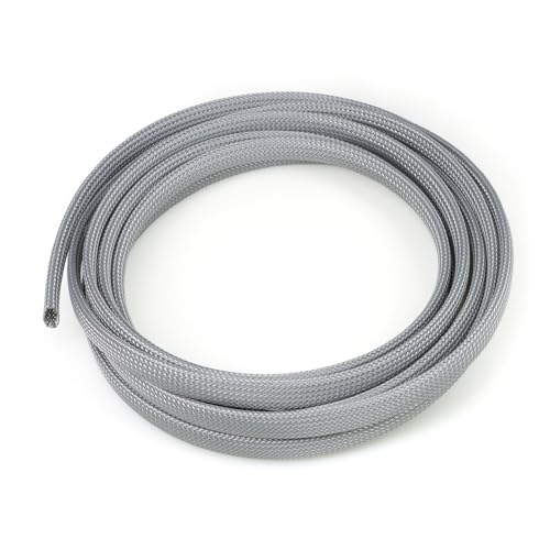 Braided Cable Management Sleeve, 16.4ft Flexible Wear-Resistant Cable Sleeve, Expandable Wire Management for Home, Office, Industry & Automobile (Grey, 3/8") - color: Grey, size: 3/8"