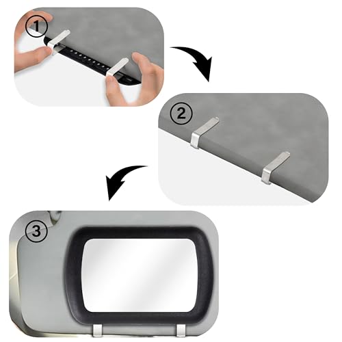 BFXM Car Visor Mirror, Universal Clip-On Car Mirror Vanity - size: 1PCS