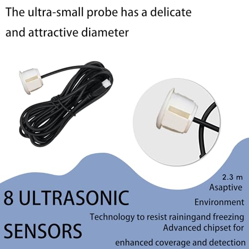 Backup Parktronic System 8-Sensor with LCD Display & Car Keychain,Distance Detection (Meter/Feet),English/Spanish/Beep Alert Options 20 Color Probes:8 Main Colors 20mm Compact Elegant Design - color: Blue
