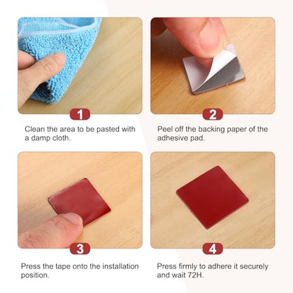 40 Pcs Double Sided Adhesive Pads, 0.79" x 0.79" Dash Cam Sticky Pads Self-Adhesive Square Mounting Foam Tape Waterproof & Heat Resistant for Car Walls Picture Home Decor, Red - size: 0.79" x 0.79"