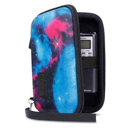 USA Gear Ghost Hunting Equipment Case Fits Spiritbox EMF Meter, Sam and Colby XPLR Spirit Box, & More - Paranormal Equipment Case with Elastic Strap, Scratch Resistant Interior, Case Only (Galaxy) - color: Galaxy