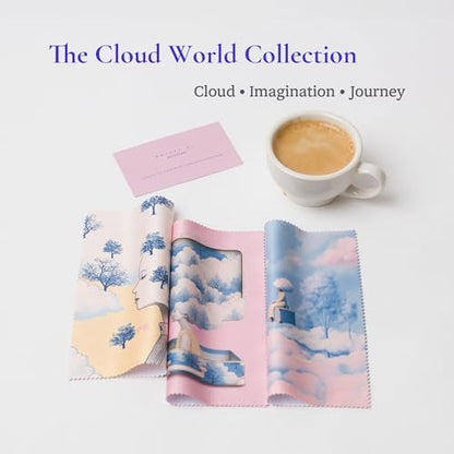 Artistic Microfiber Cleaning Cloth (2-Pack) – Cloud Wonderland Series 01: Suitcase (Journey) - color: Journey