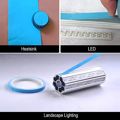 HPFIX Thermal Adhesive Tape 30mm by 25M, High Performance Thermally Conductive Tape Apply for Coolers, Heat Sink, LED Strips, Computer CPU, GPU, Easy to Apply & High Durability - size: 30mm x 25M