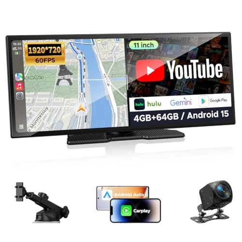 11" CarPlay Screen for car with Full Google-Play Access and Gemini
